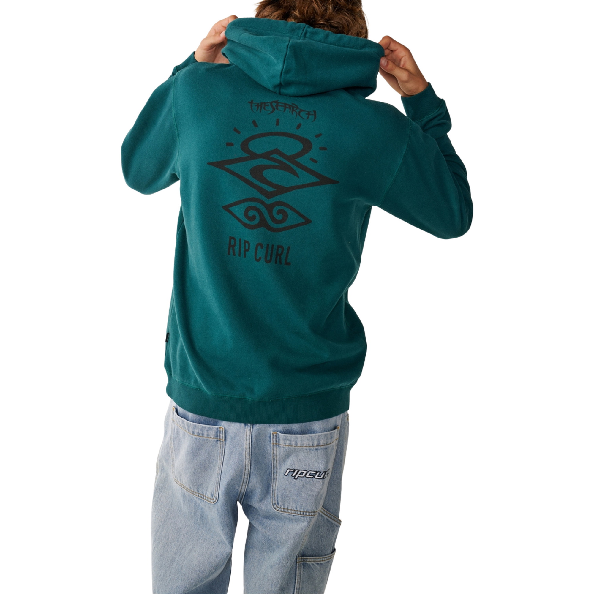 2026 Rip Curl Heren Zoek Pictogram Hoodie 0AKMFL - Blue Green
